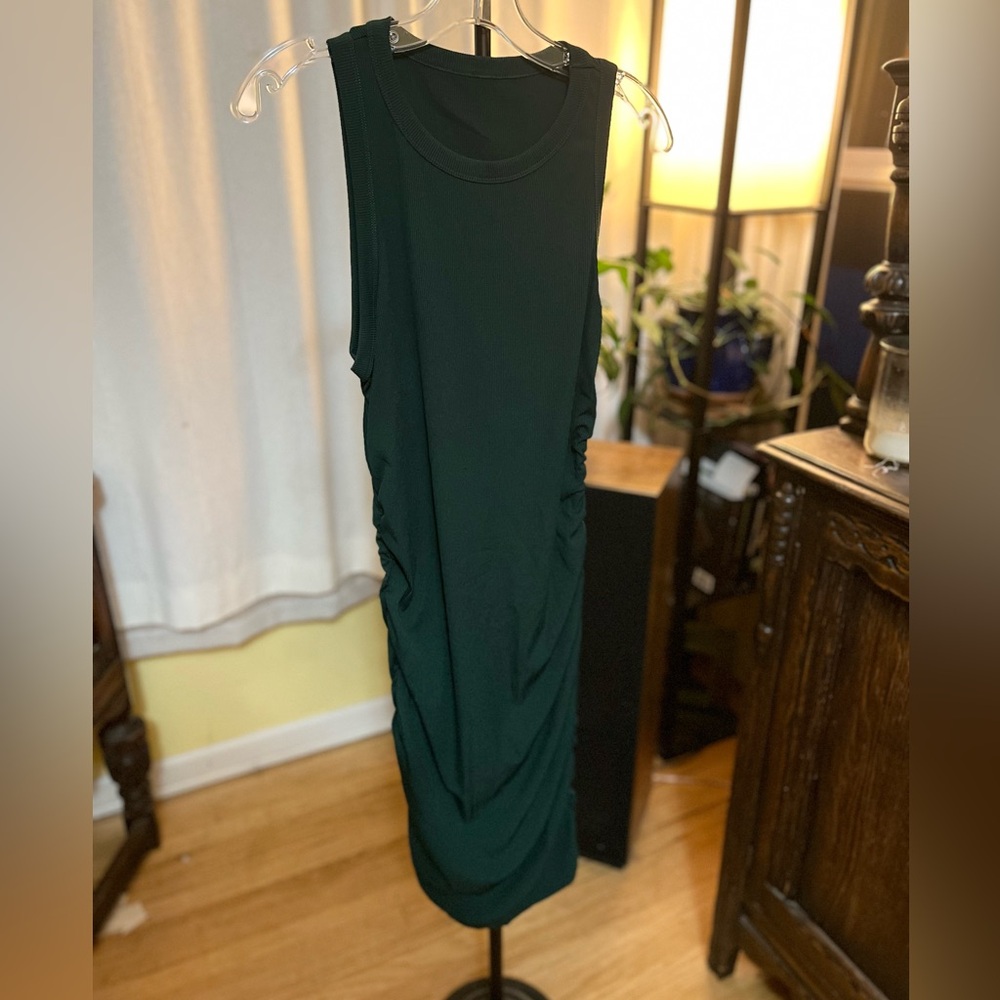 Stretchy Green Sleeveless Dress